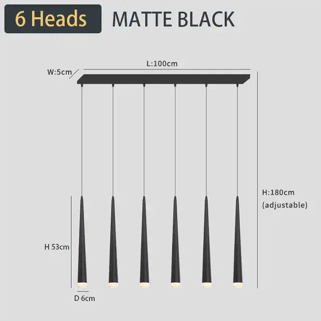Modern black led ceiling chandelier living room pendant light