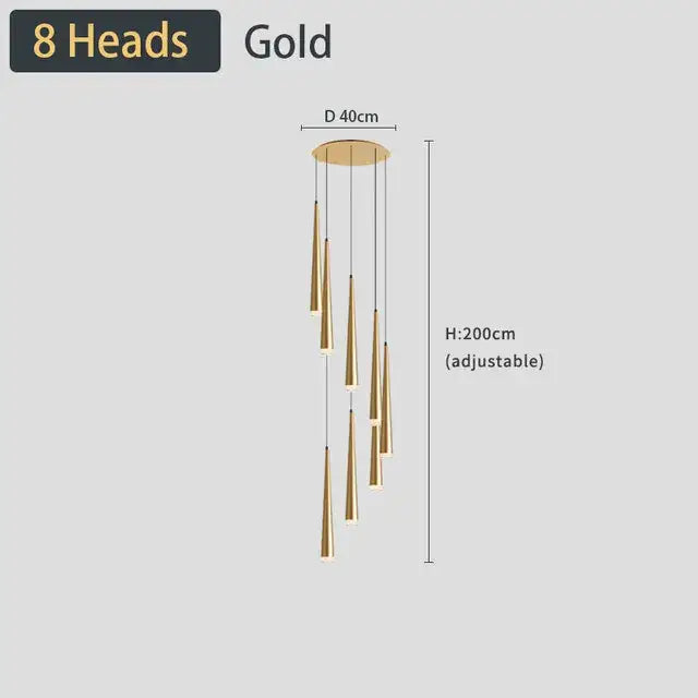 Modern black led ceiling chandelier living room pendant light