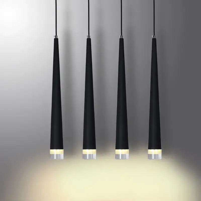 Modern black led ceiling chandelier living room pendant light