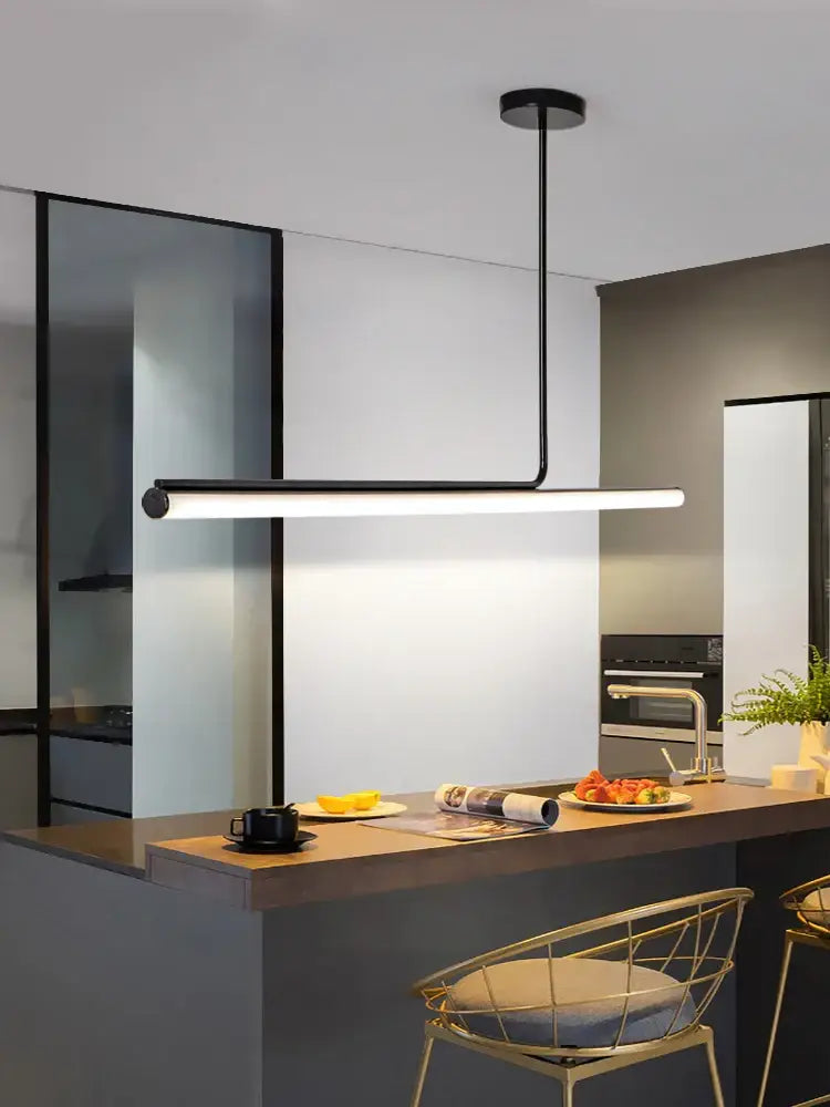 Decorbites black led chandelier modern dining room pendant light