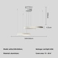 Modern minimalist black led chandelier pendant light for foyer