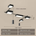 Modern brushed nickel decorbites black led chandelier living room