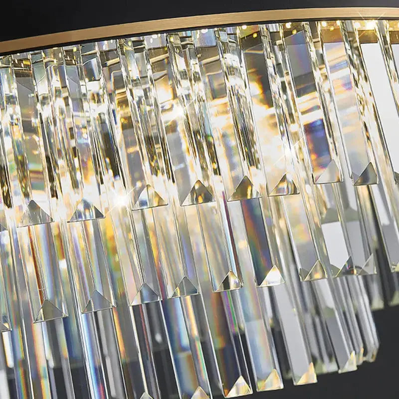 Modern dark bronze led crystal chandelier dining room luxury design