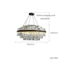 Modern dark bronze led crystal chandelier dining room luxury design