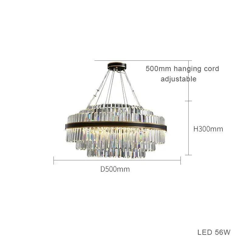 Modern dark bronze led crystal chandelier dining room luxury design