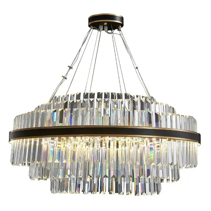 Modern dark bronze led crystal chandelier dining room luxury design