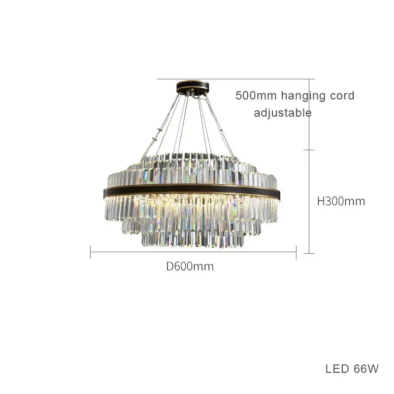 Modern dark bronze led crystal chandelier dining room luxury design
