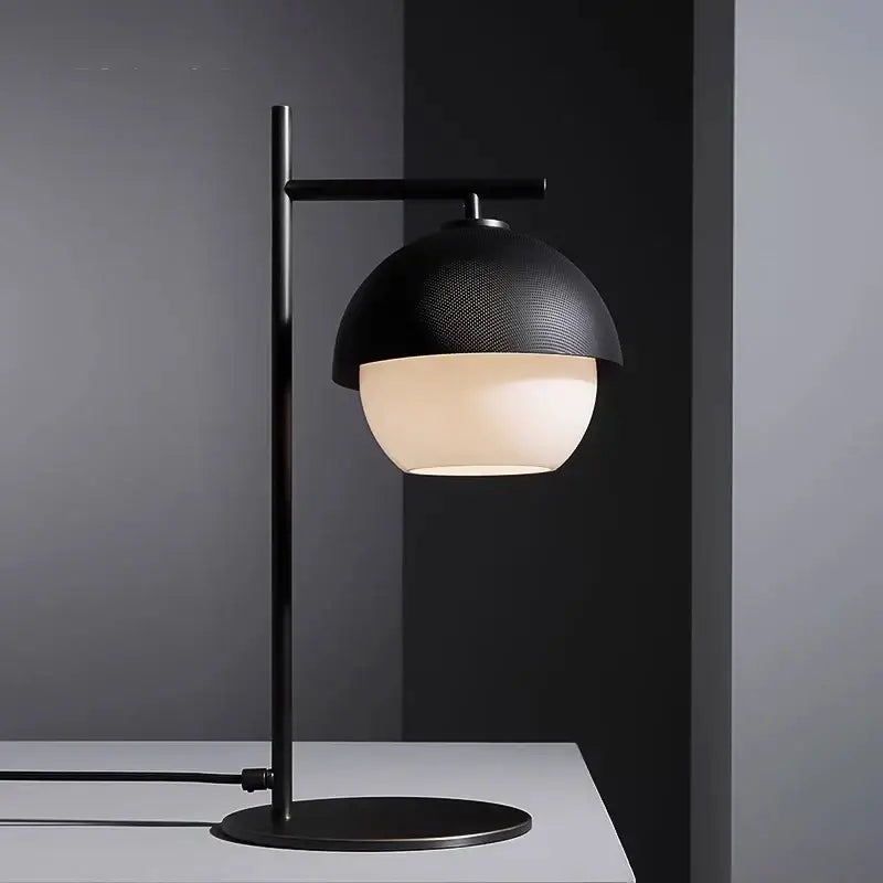 Modern black led floor lamp for living room with dome shade