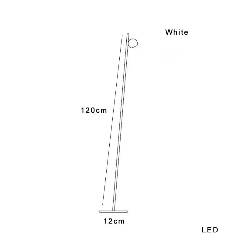 Minimalist black and brass led floor lamp for living room