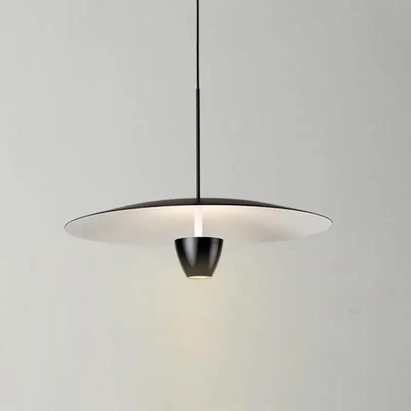 Modern black led hanging light for dining room minimalist pendant