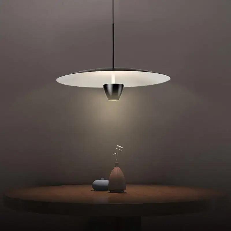 Modern black led hanging light for dining room minimalist pendant
