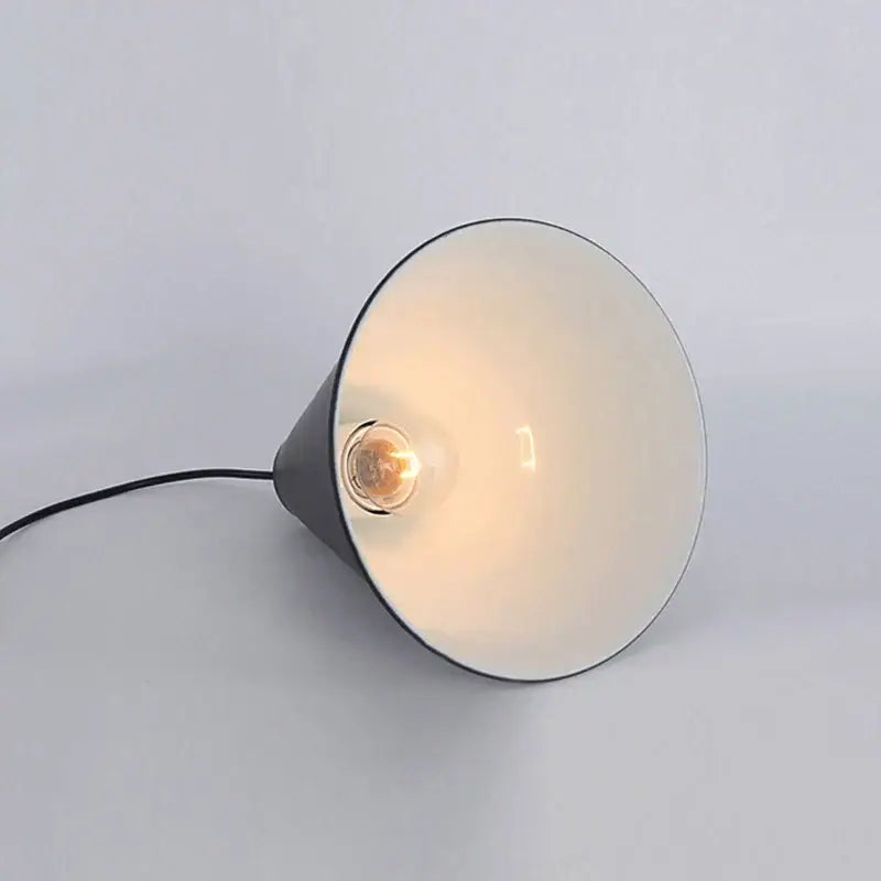 Modern minimalist black led pendant – dining room conical light