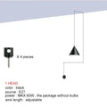 Modern minimalist black led pendant – dining room conical light
