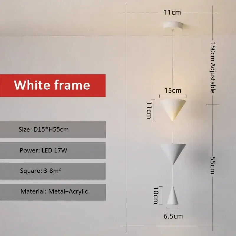 Modern matte bronze triple triangle led pendant – dining room