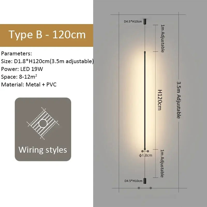 Modern minimalist black led pendant light for living room