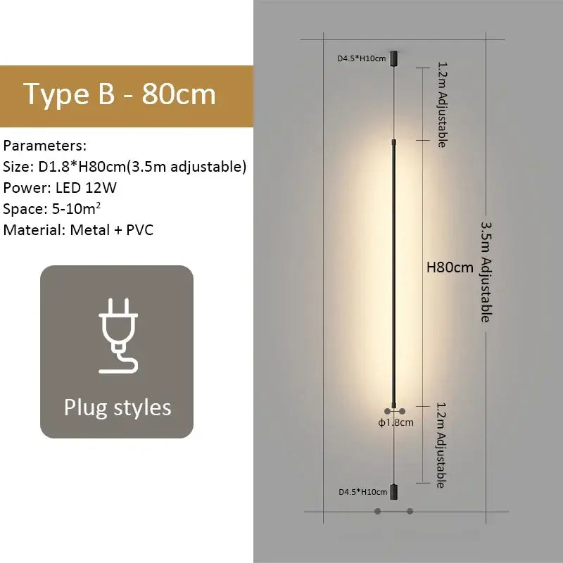 Modern minimalist black led pendant light for living room