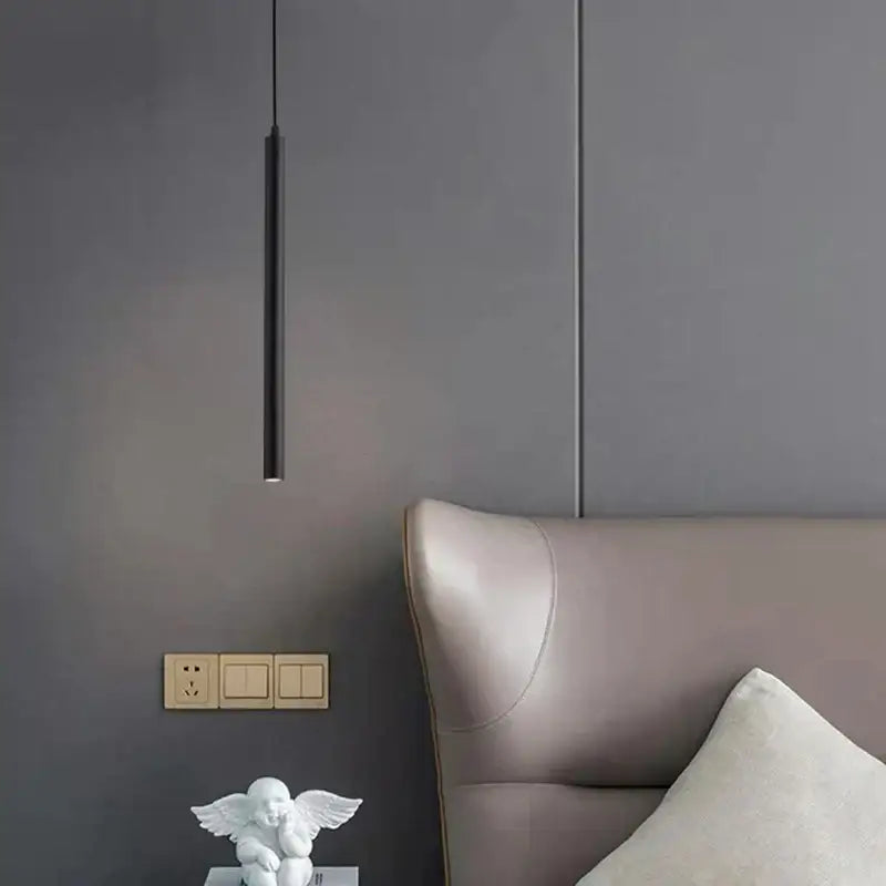 Minimalist black led pendant lights for dining room kitchen