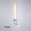 Minimalist black led wall lamp with adjustable bedroom spotlight