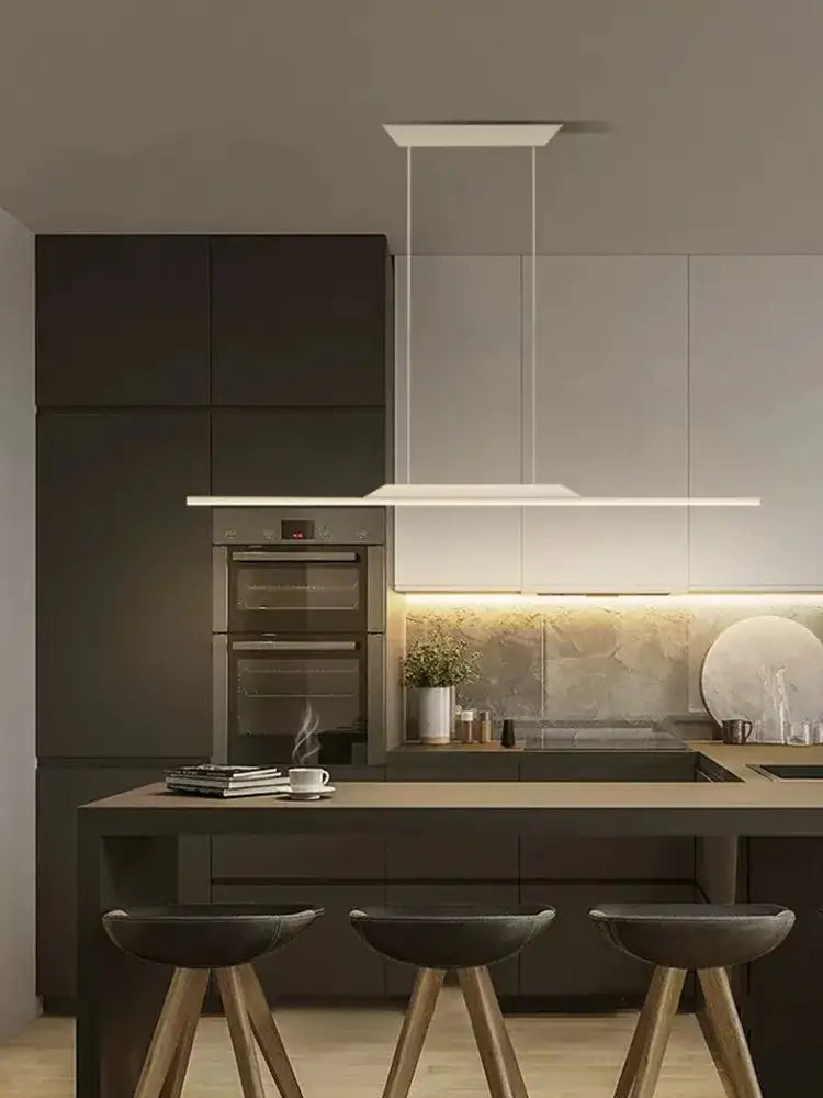 Modern minimalist black line chandelier dining room pendant light