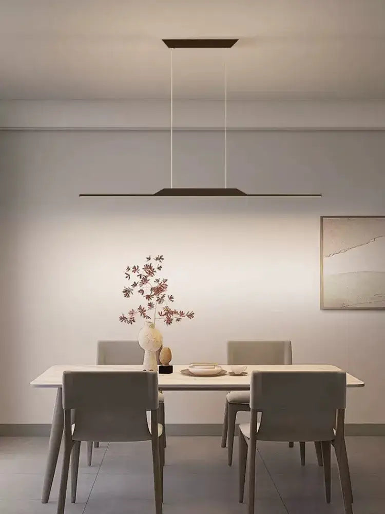 Modern minimalist black line chandelier dining room pendant light