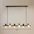 Industrial black linear island pendant light kitchen edison bulbs