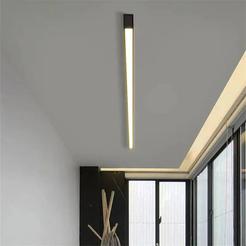 Minimalist black linear led ceiling light – living room 2 pack