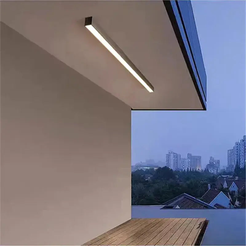 Minimalist black linear led ceiling light – living room 2 pack