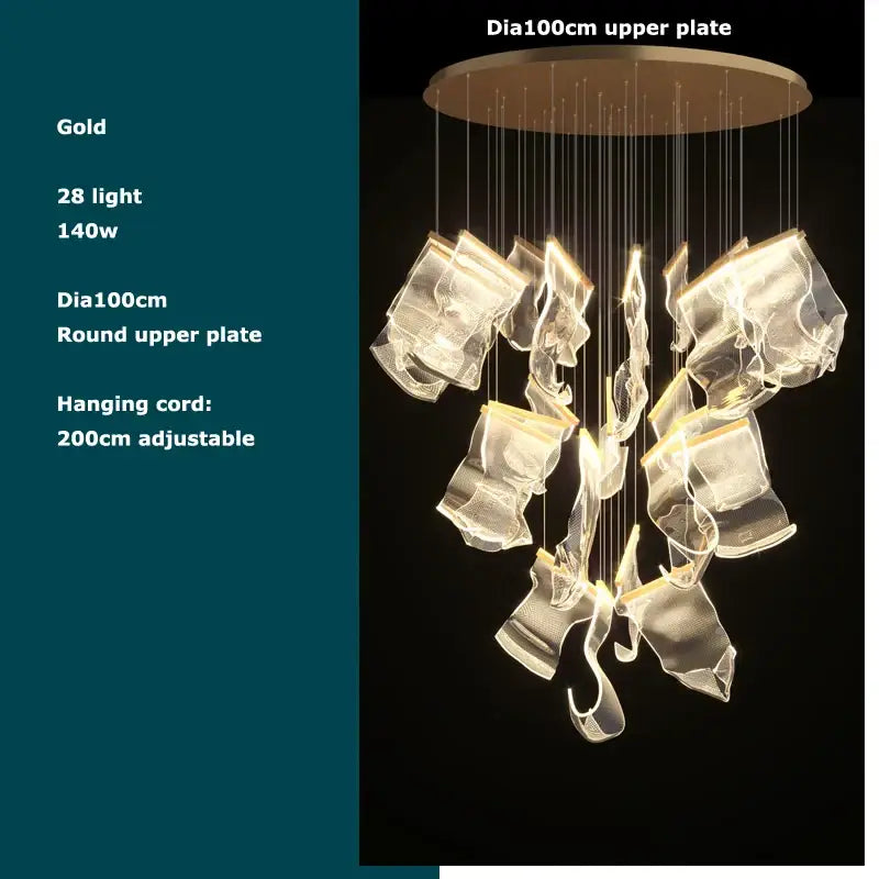 Modern black love chandelier mesh pendant light for dining room