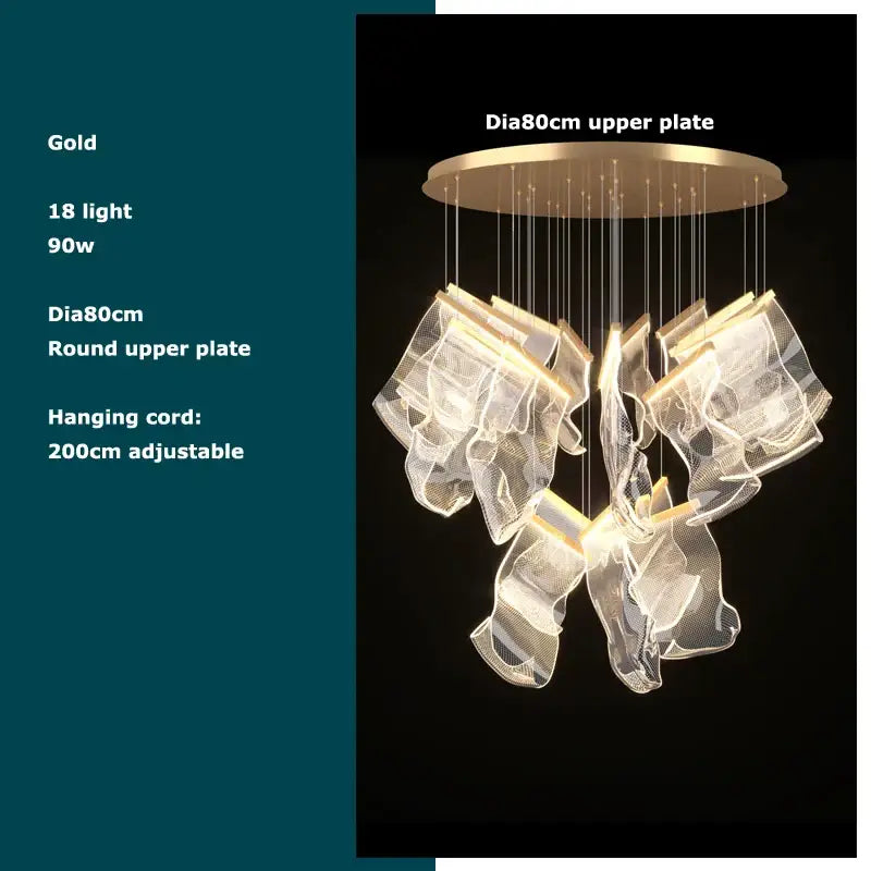 Modern black love chandelier mesh pendant light for dining room
