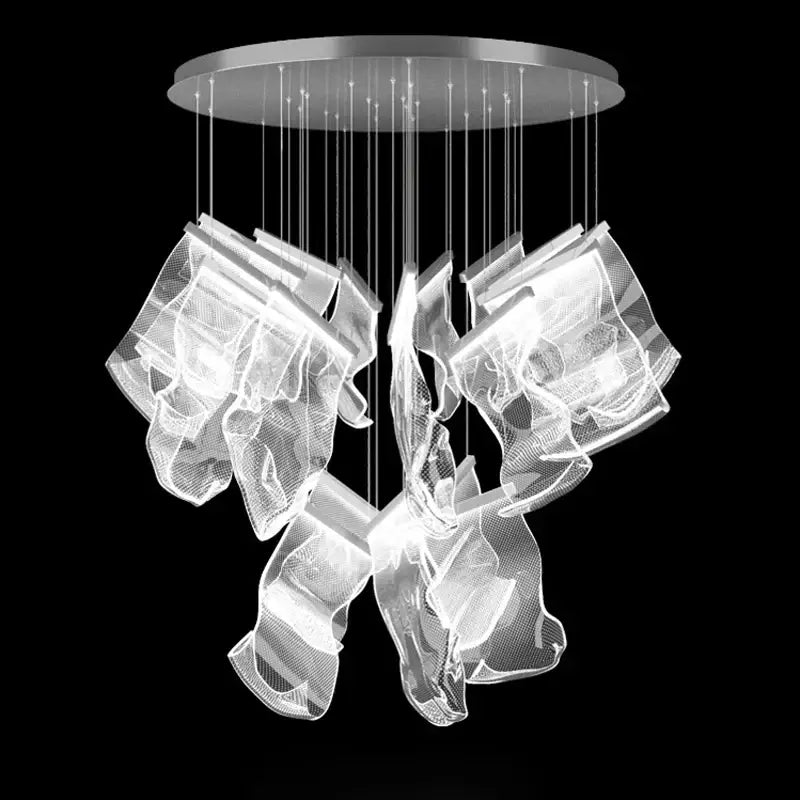 Modern black love chandelier mesh pendant light for dining room