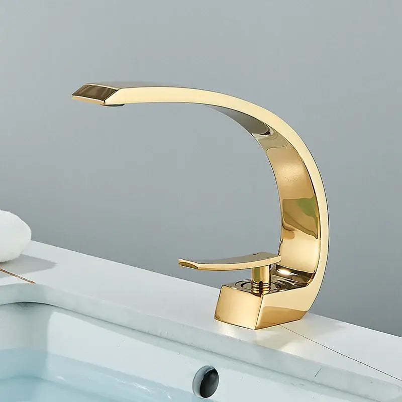 Modern matte black luxury brass basin faucet bathroom mixer tap