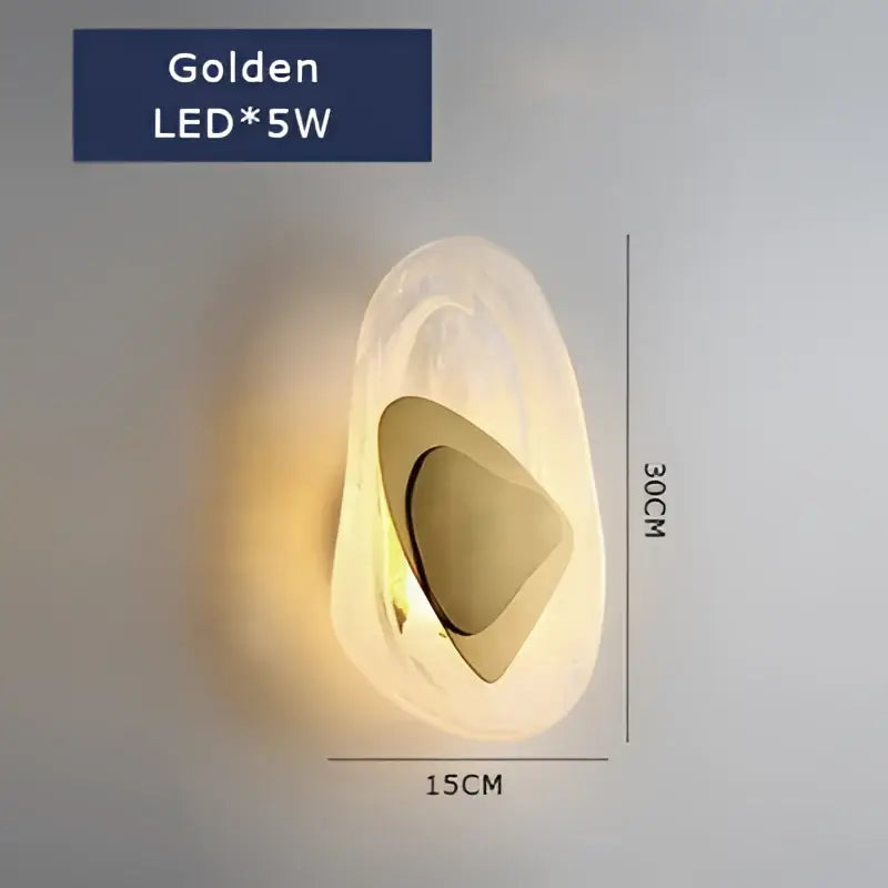 Decorbites black luxury led wall light bedroom glass sconce