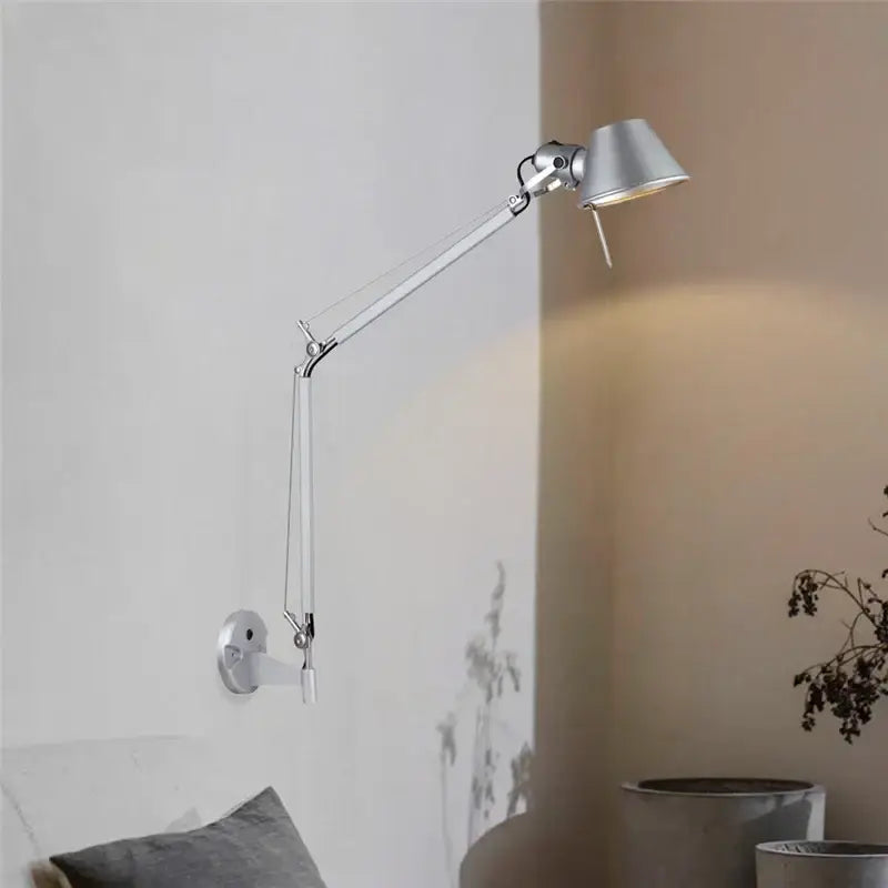 Decorbites black silver rotatable wall light for study office