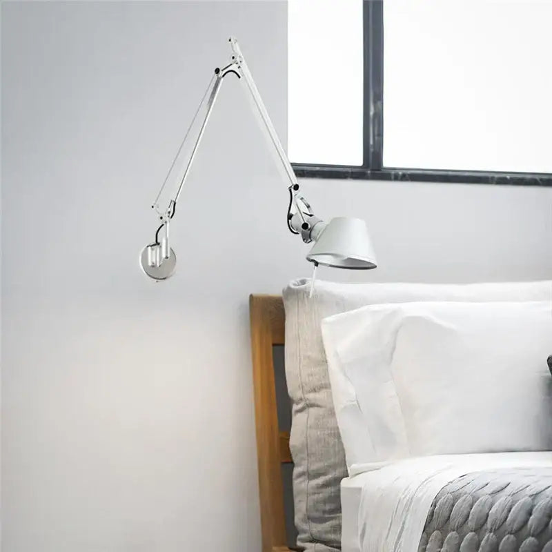 Decorbites black silver rotatable wall light for study office