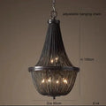 Decorbites black tassel ceiling chandelier living room pendant light