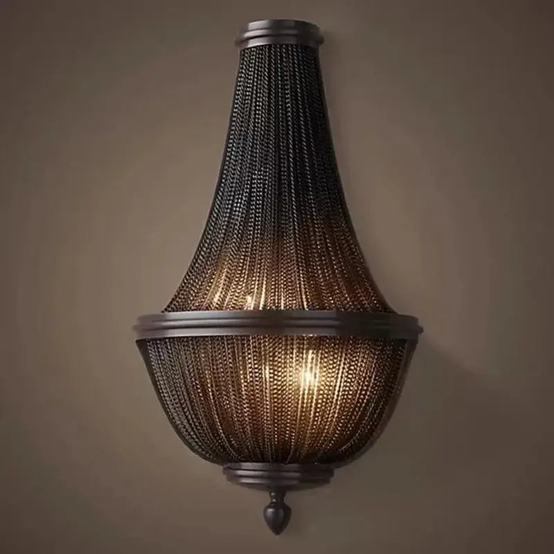 Decorbites black tassel ceiling chandelier living room pendant light