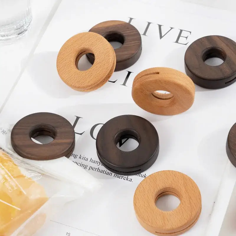 Decorbites black walnut donuts bag clips kitchen sealing tool
