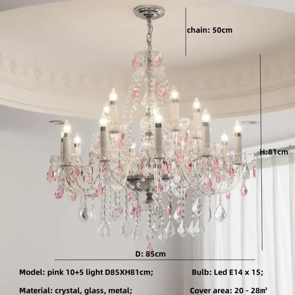 Decorbites blue crystal chandelier living room teal pendant light