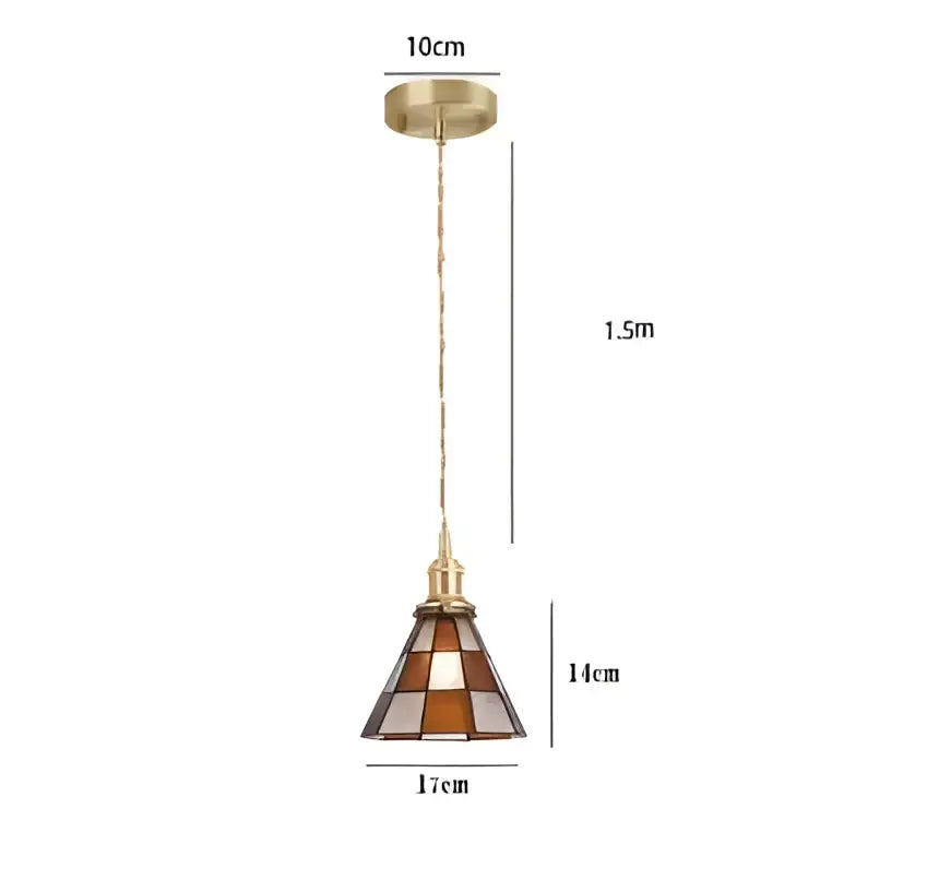 Decorbites blue glass pendant light with black lace for bedroom