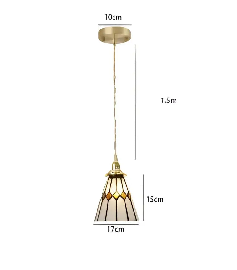 Decorbites blue glass pendant light with black lace for bedroom
