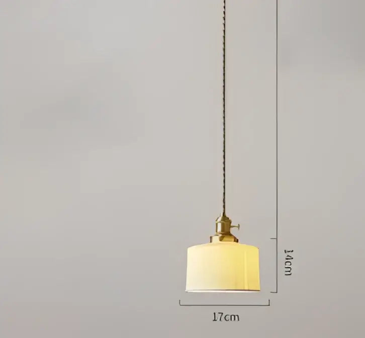 Decorbites blue glass pendant light with gold lace for dining room