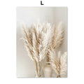 Bohemian beach landscape pampas grass wall art for bedroom