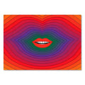 Abstract boho sunset lips art prints for living room canvas painting