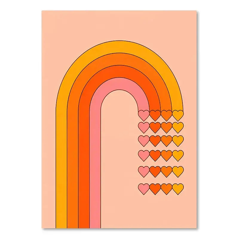 Minimalist boho sunset art prints for living room