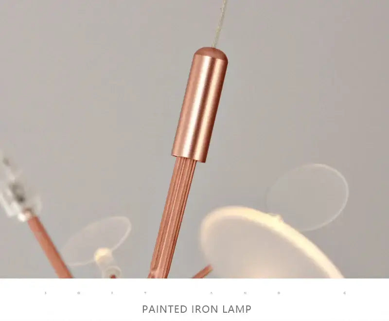Modern rose gold & black branch design chandelier – living room light
