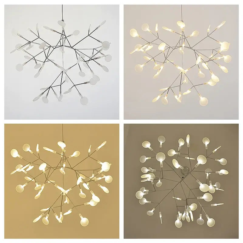 Modern rose gold & black branch design chandelier – living room light