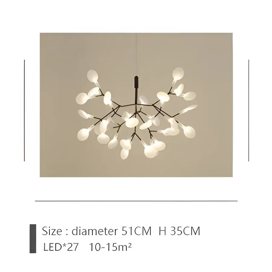 Modern rose gold & black branch design chandelier – living room light