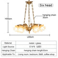 Decorbites brass angel chandelier with flower glass for living room