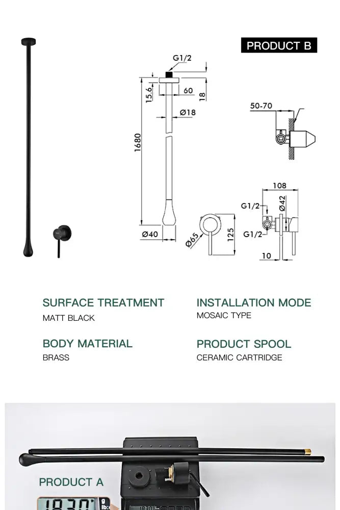Modern brass black single handle faucet bathroom pendant light