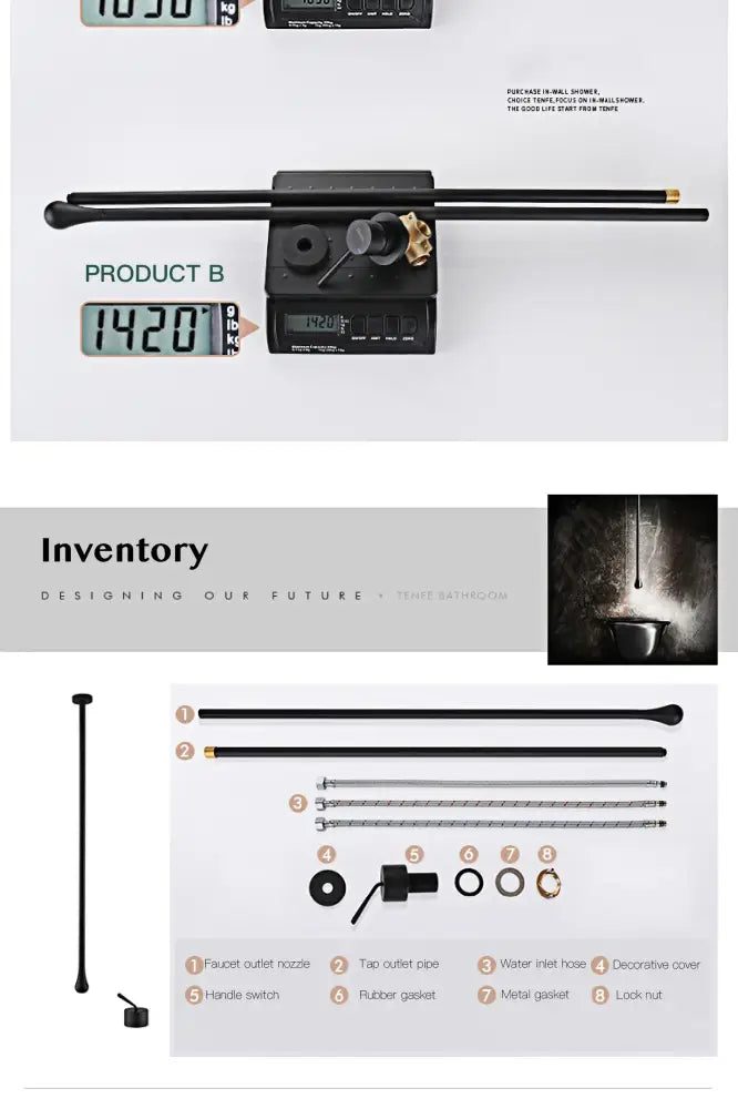 Modern brass black single handle faucet bathroom pendant light